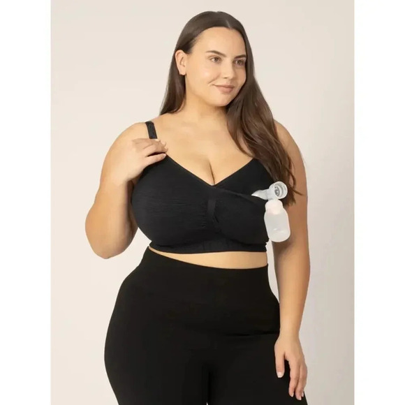 Kindred Bravely Sublime Hands-Free Pumping & Nursing Bra Black Size 1X - Picture 1 of 6